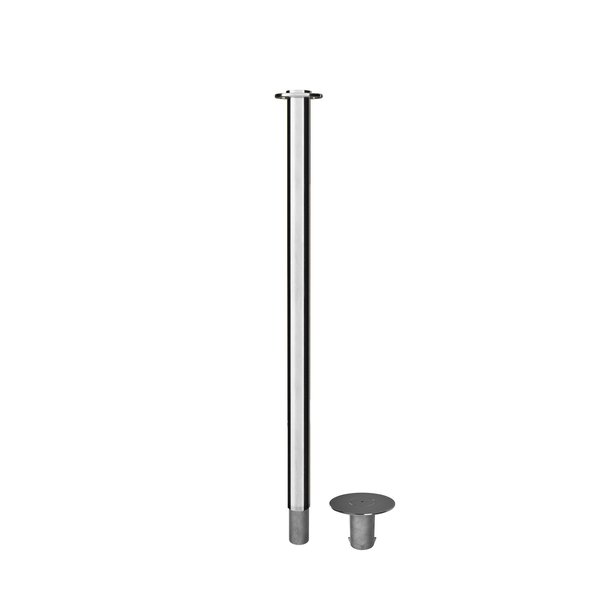 Montour Line Stanchion Post and Rope Removable Base Pol.Steel Post Flat Top CXR-PS-FL